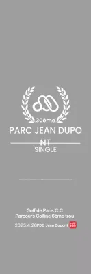 Trophée de golf avec feuille de laurier et logo de l'entreprise