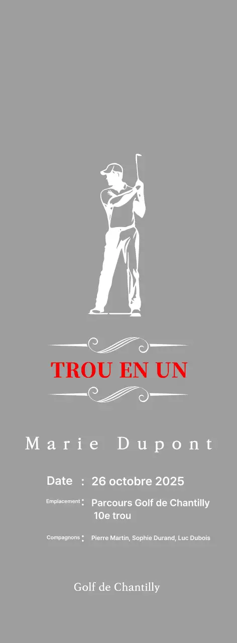 Plaque de golf classique représentant un golfeur en train de jouer au golf