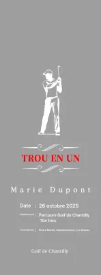 Plaque de golf classique représentant un golfeur en train de jouer au golf