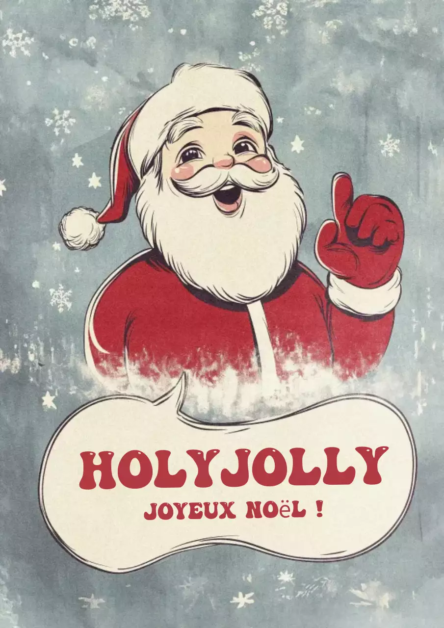 Carte de Noël vintage mauve