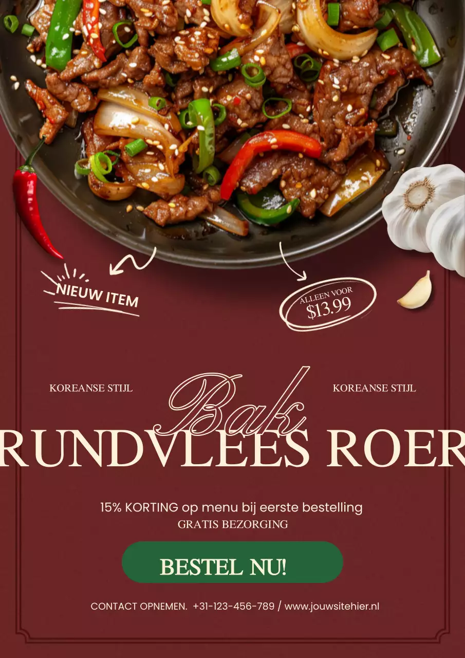 bruin traditioneel voedsel promotie