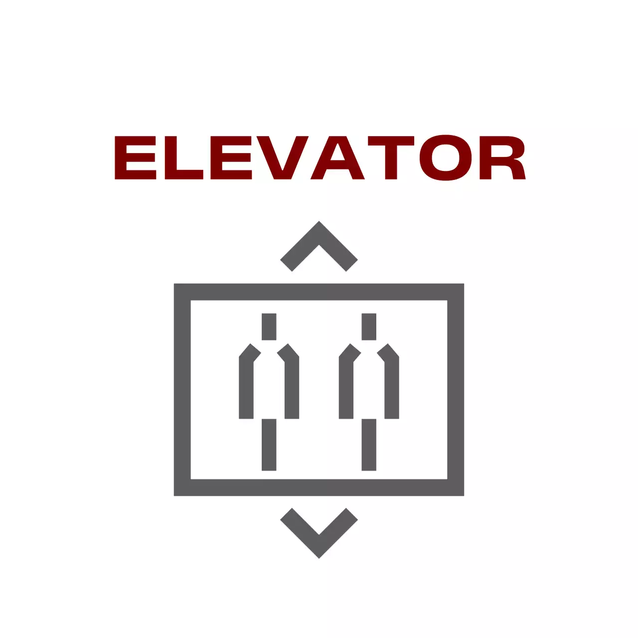 Rambu larangan parkir modern berwarna merah