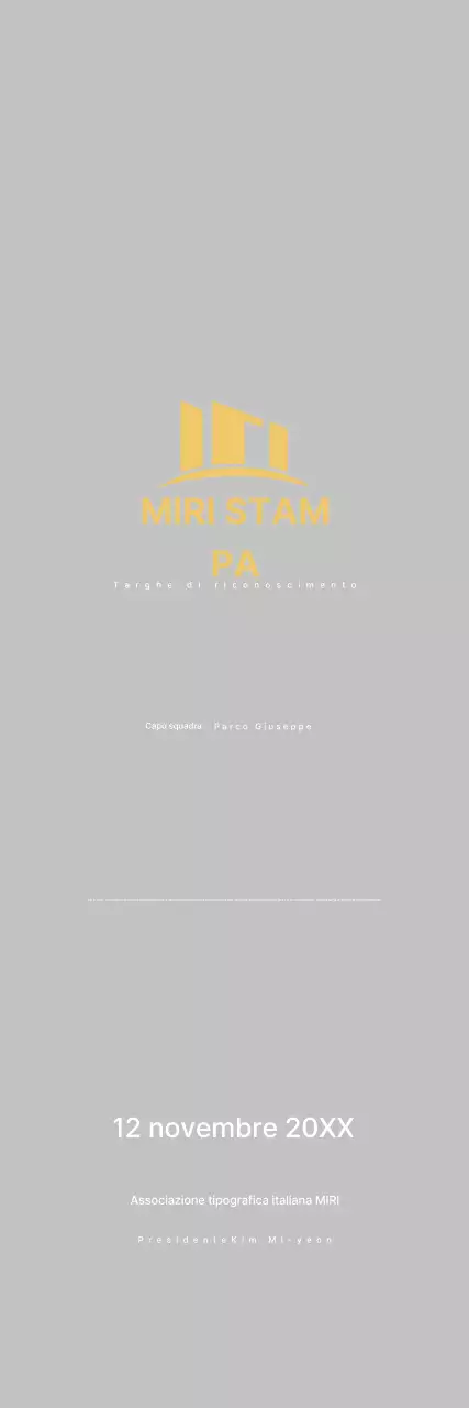 Targa di apprezzamento in oro Neat