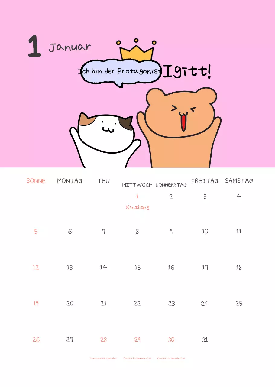 Gelber einfacher Büroangestellter Quetschkalender