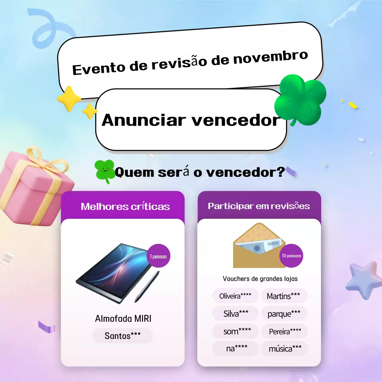 Anúncio de evento elegante em azul claro