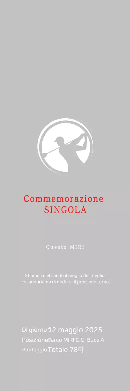 Celebrare il golf semplice in bianco