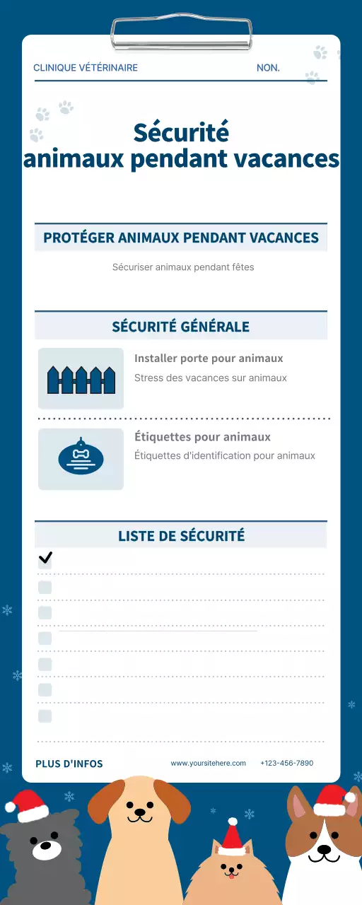 guide bleu moderne sur la sécurité des animaux de compagnie