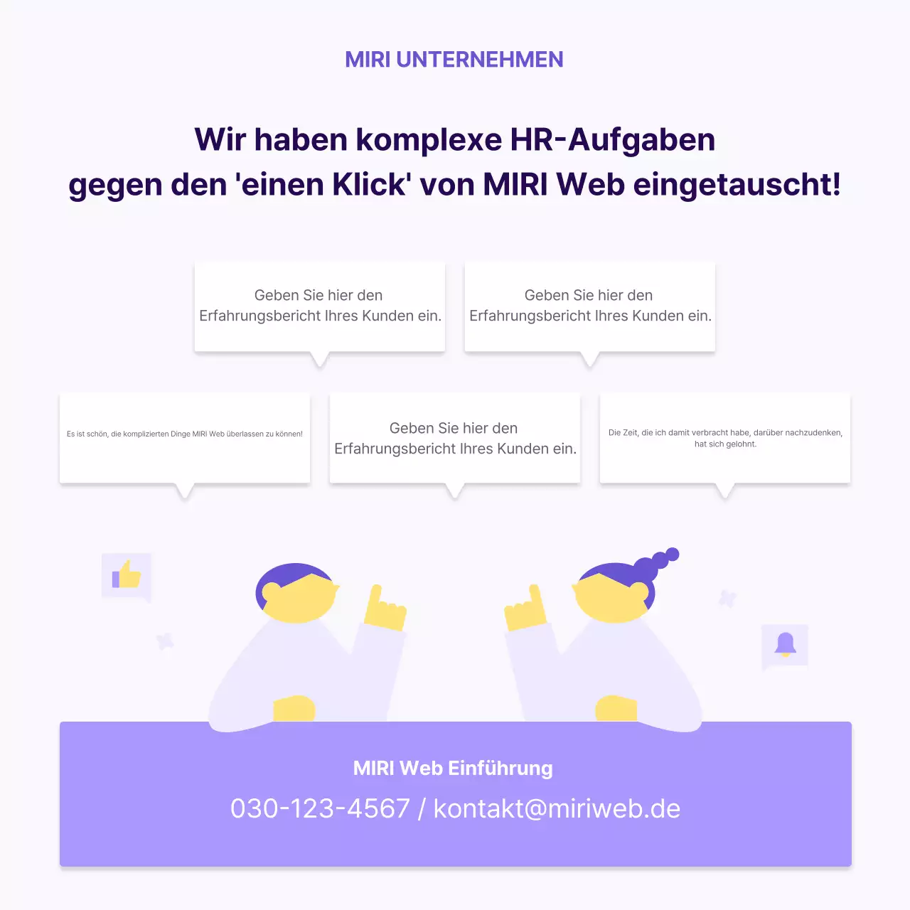 Ein einfacher gelber und violetter Partnerbrief für Unternehmen