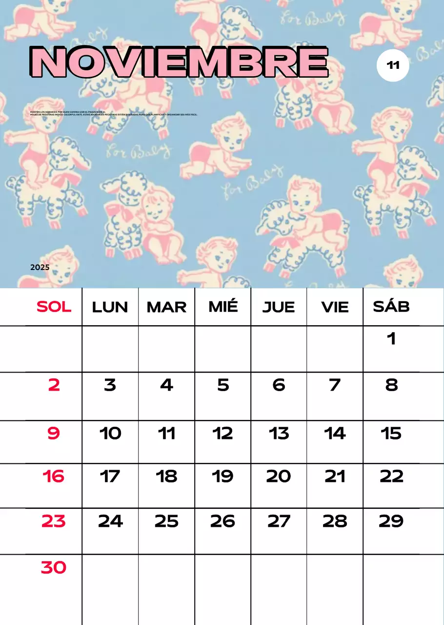 Coloridos calendarios con diversas ilustraciones retro