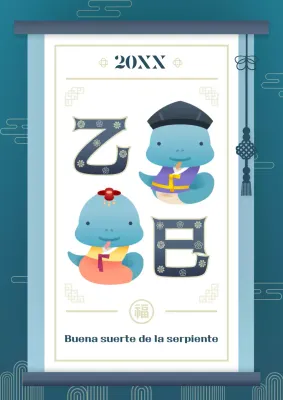 Fiesta del Año Nuevo coreano en azul claro