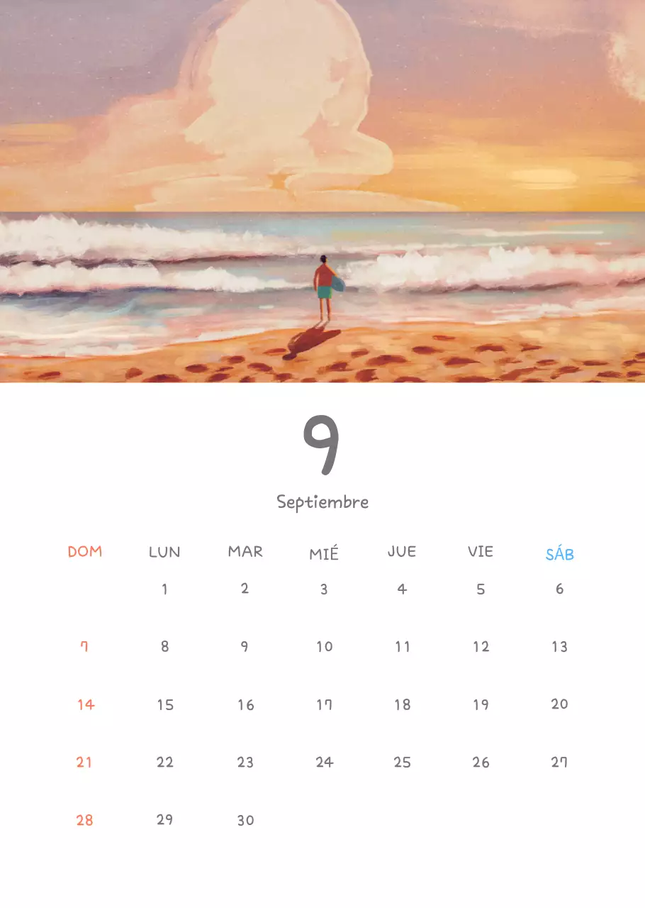 Simpáticos calendarios con adorables ilustraciones