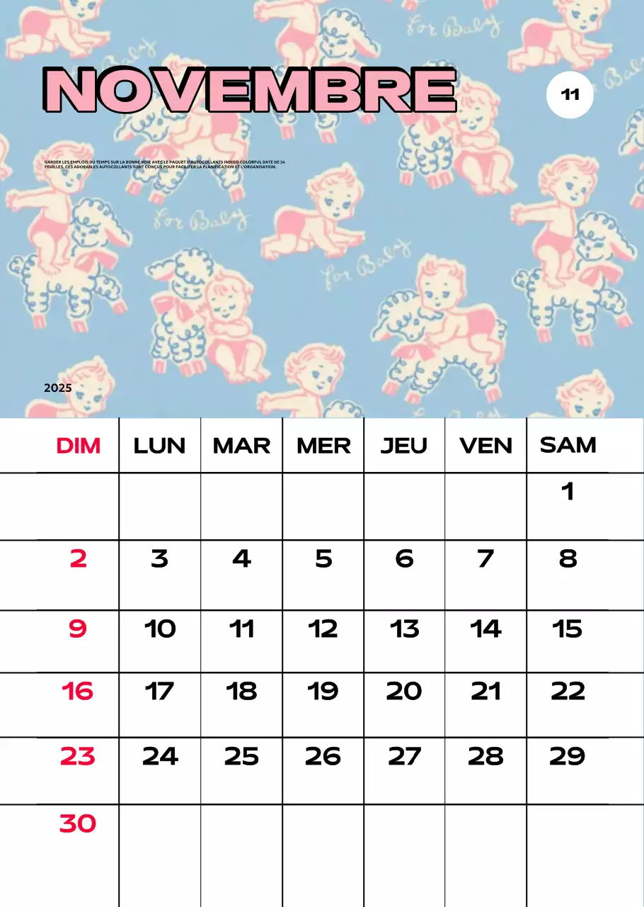 Calendriers colorés avec une variété d'illustrations rétro