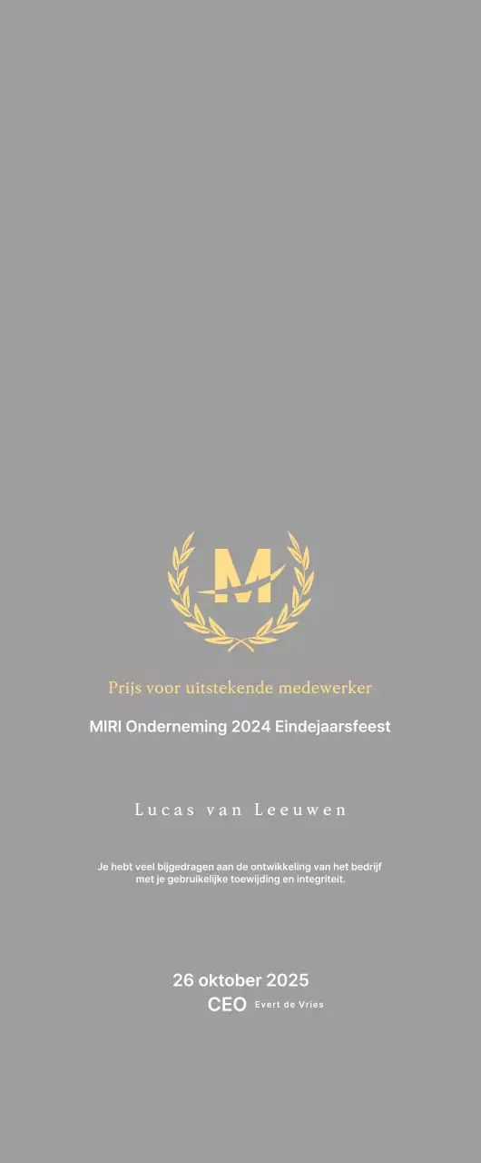 Nette plaquette met lauweren