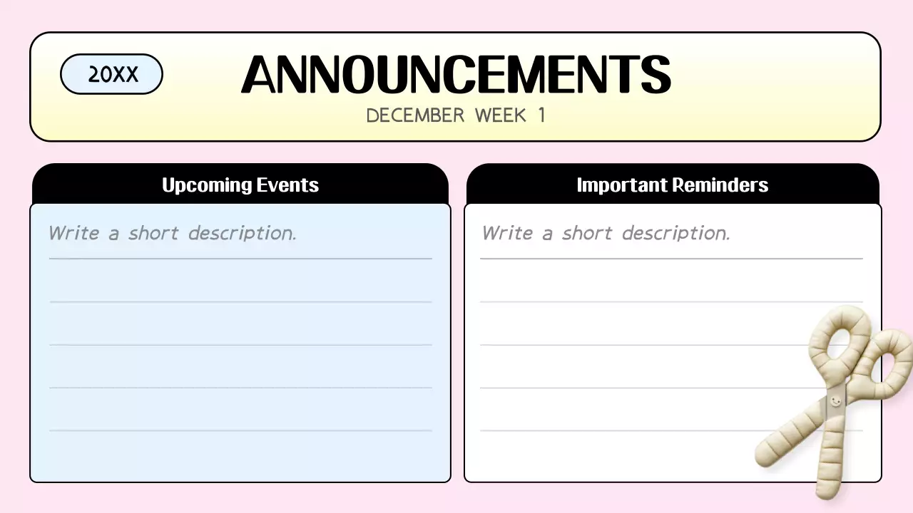 Pink Playful Class Agenda Planner Presentation