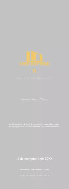 Placa de agradecimiento Gold Neat