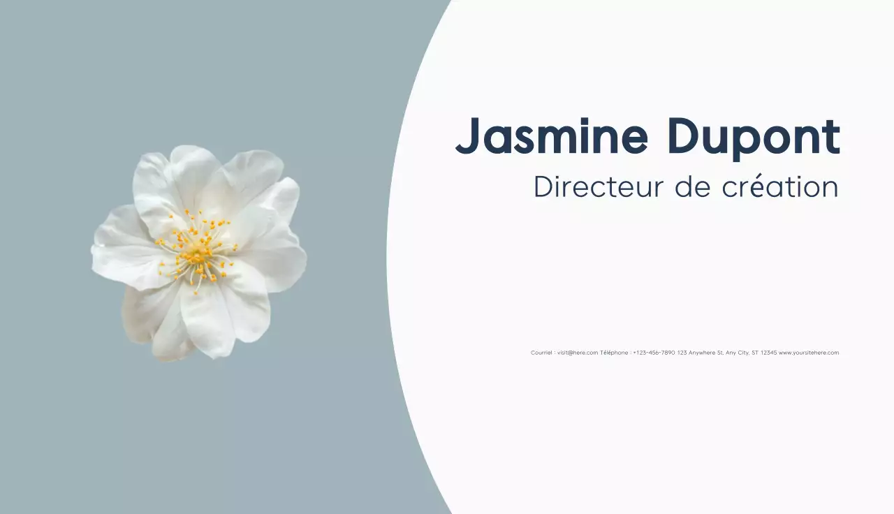 carte de visite minimaliste grise