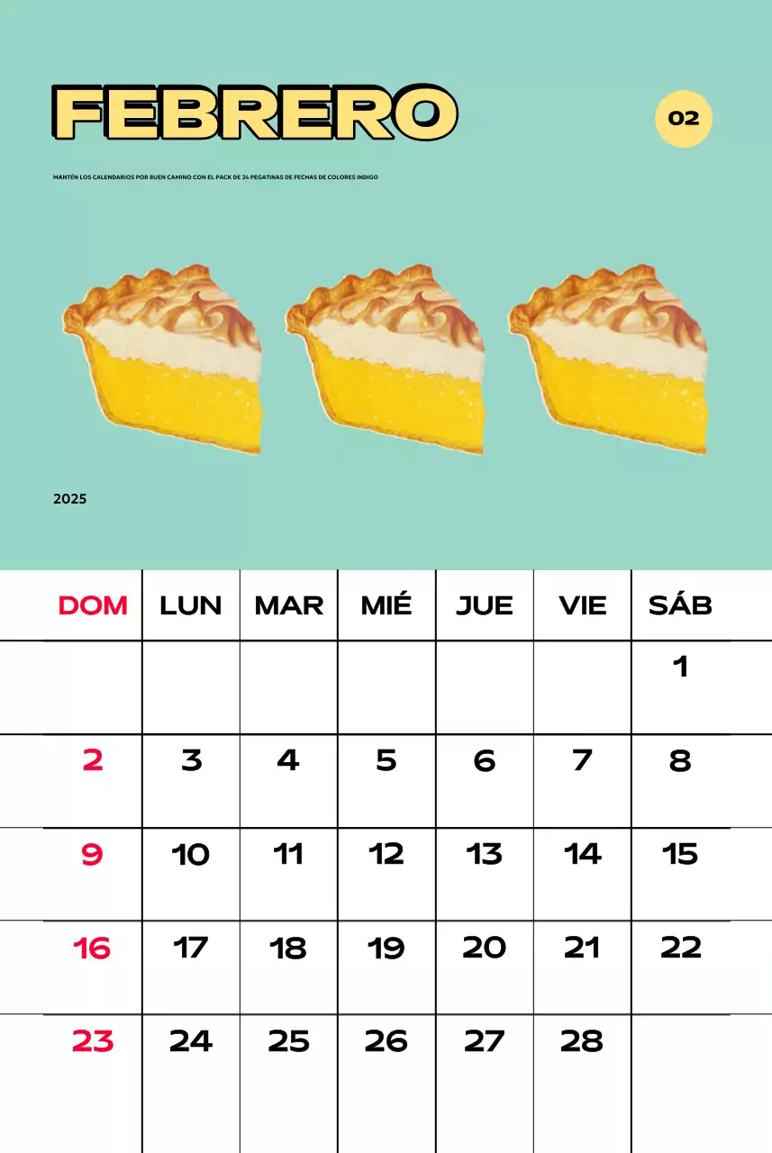 Coloridos calendarios con diversas ilustraciones retro