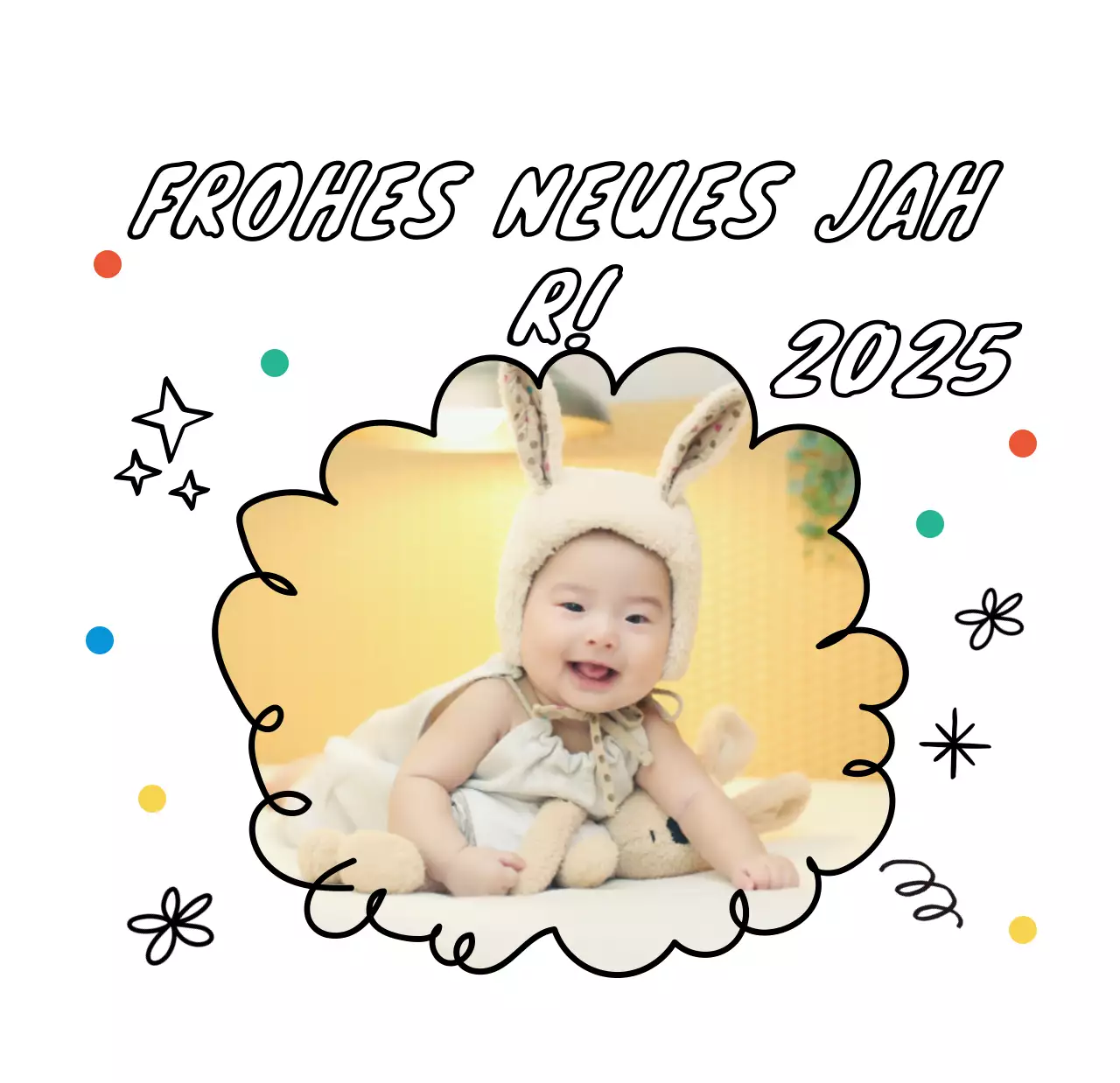 Weißer gemütlicher Neujahrskalender