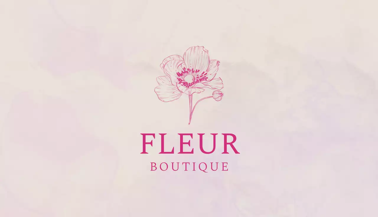 carte de visite rose et élégante