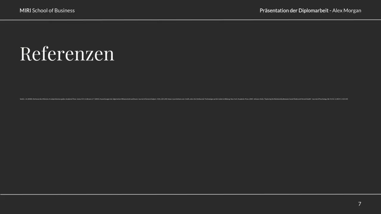 neutrale elegante Thesenpräsentation