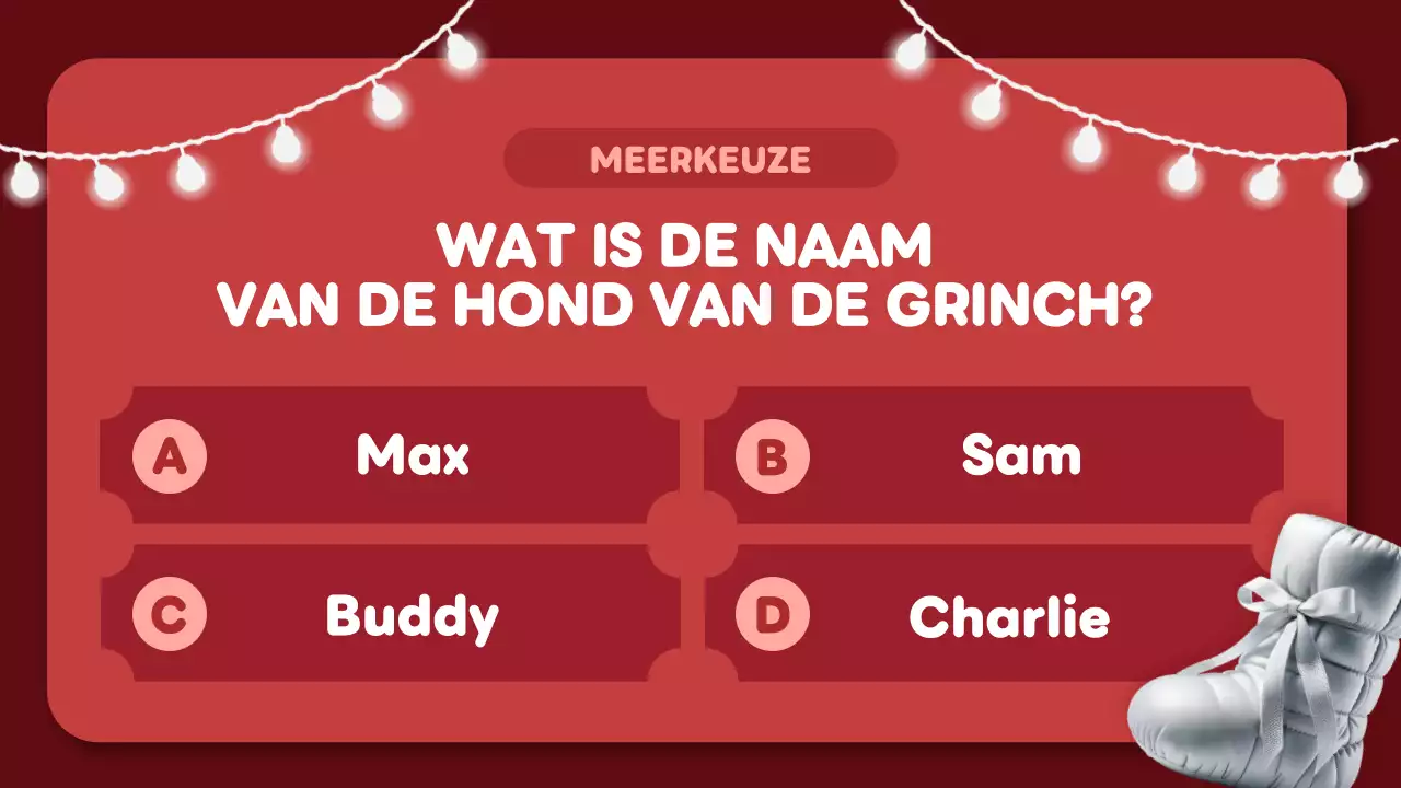 rood trendy kerst quiz layout