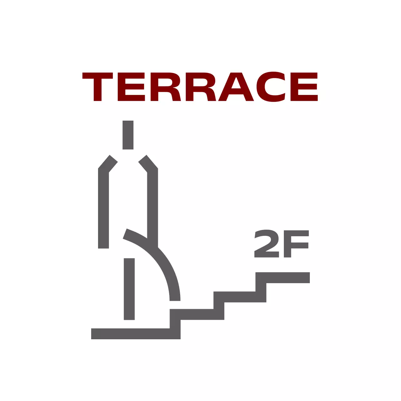 Rambu larangan parkir modern berwarna merah