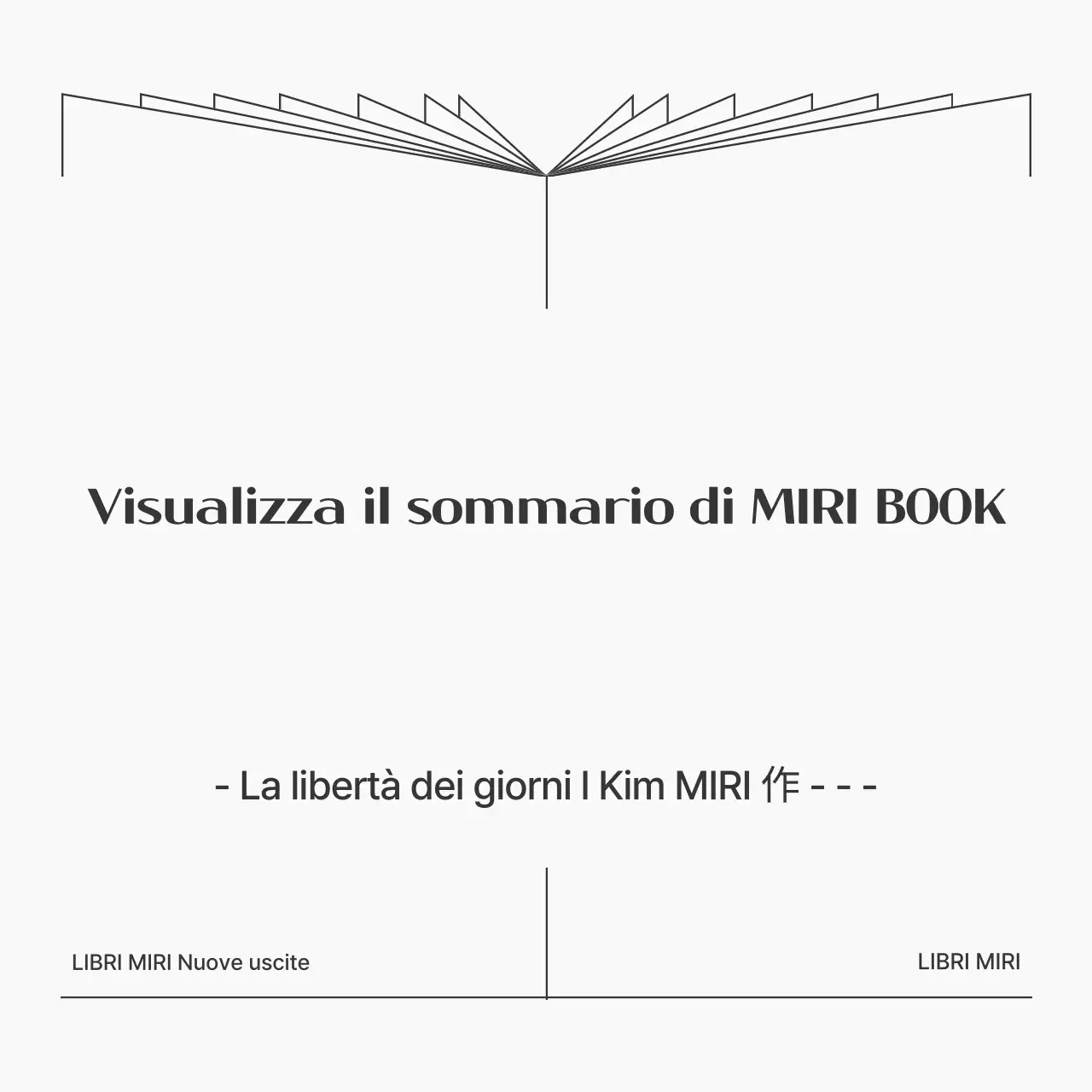 Un semplice post di sintesi del libro in bianco e nero
