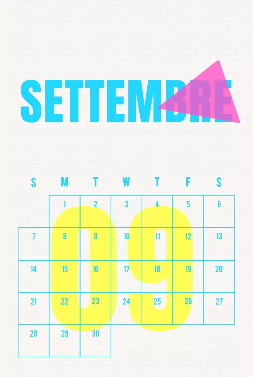 Calendario d'epoca Celebrate Blue