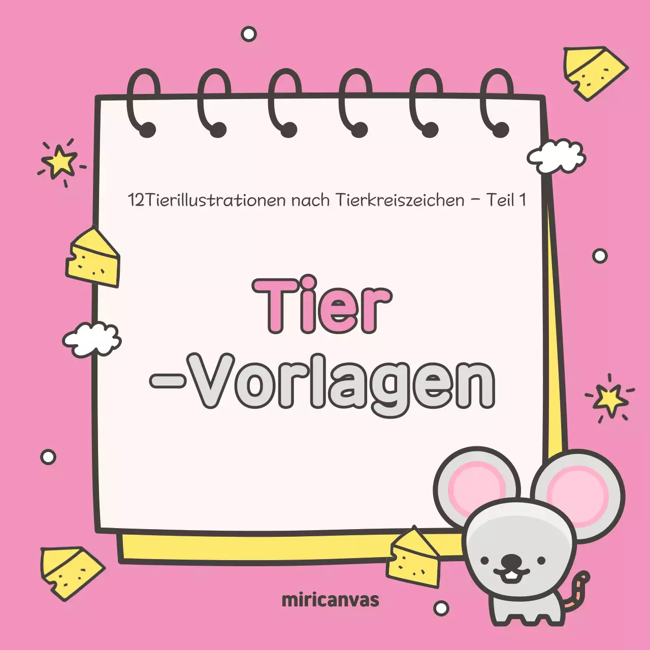 12 bezaubernde Tierkreiszeichen-Hüllen in Rosa und Gelb