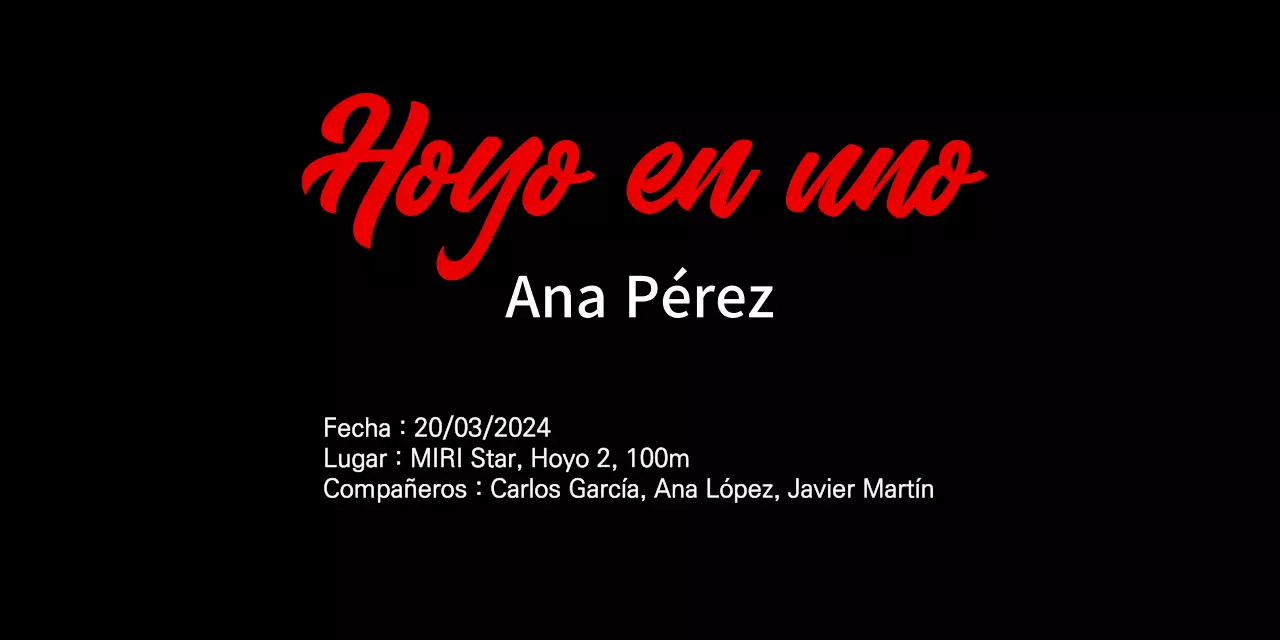 Placa simple de golf