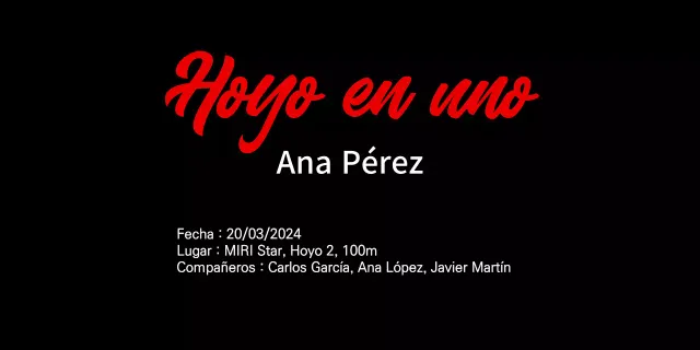 Placa simple de golf