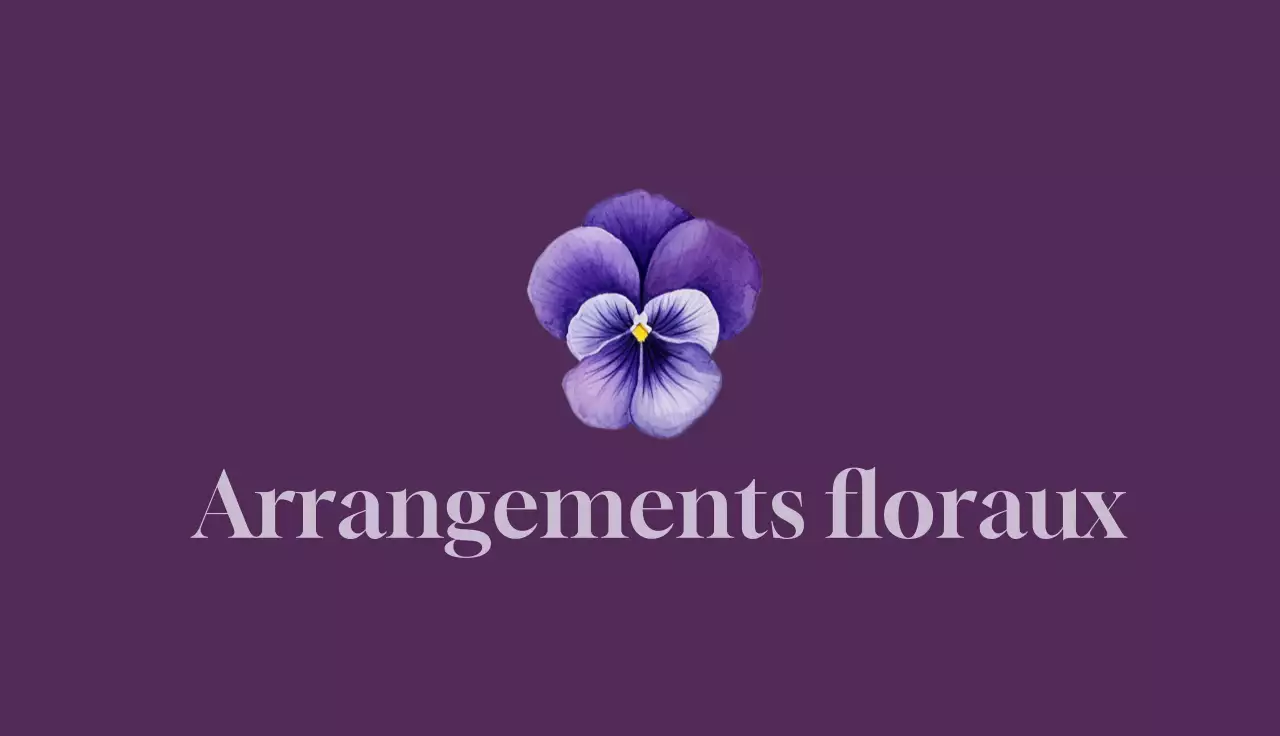 carte de visite violette, élégante et florale