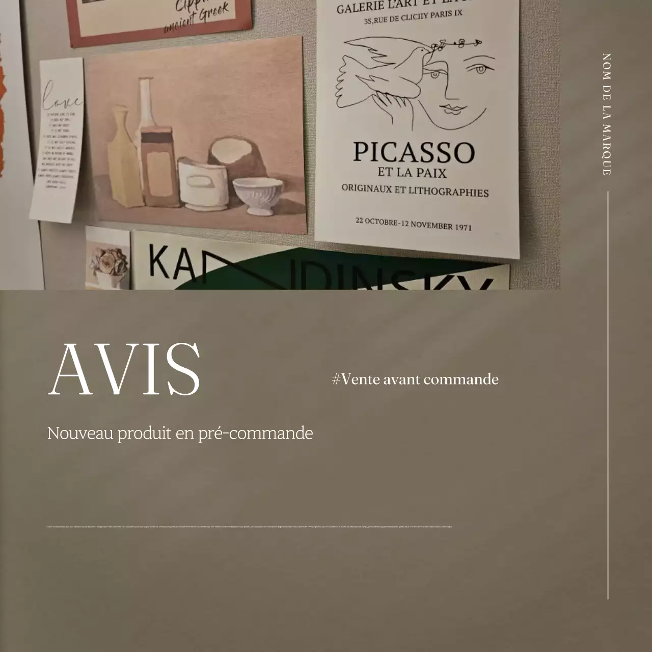 Promouvoir une marque d'automne moderne en marron