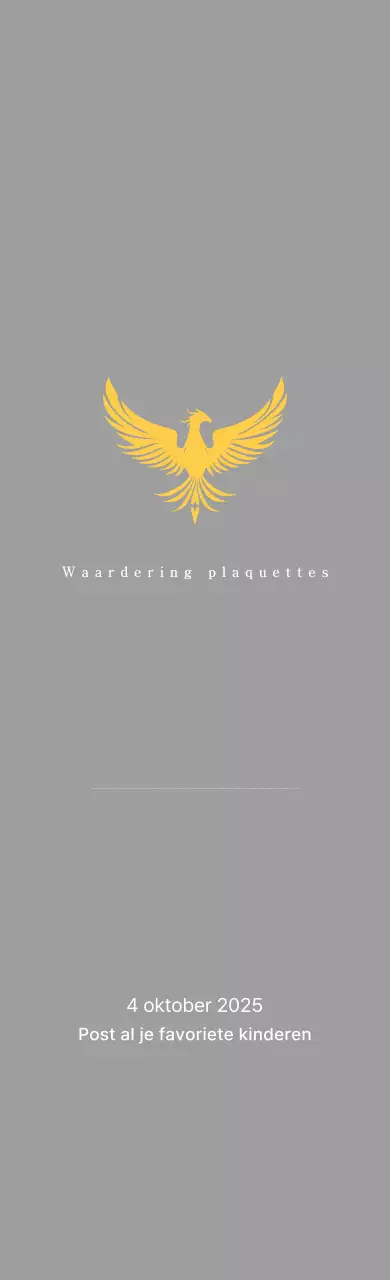 Klassieke golftoernooitrofee met kleurrijke feniksdecoratie