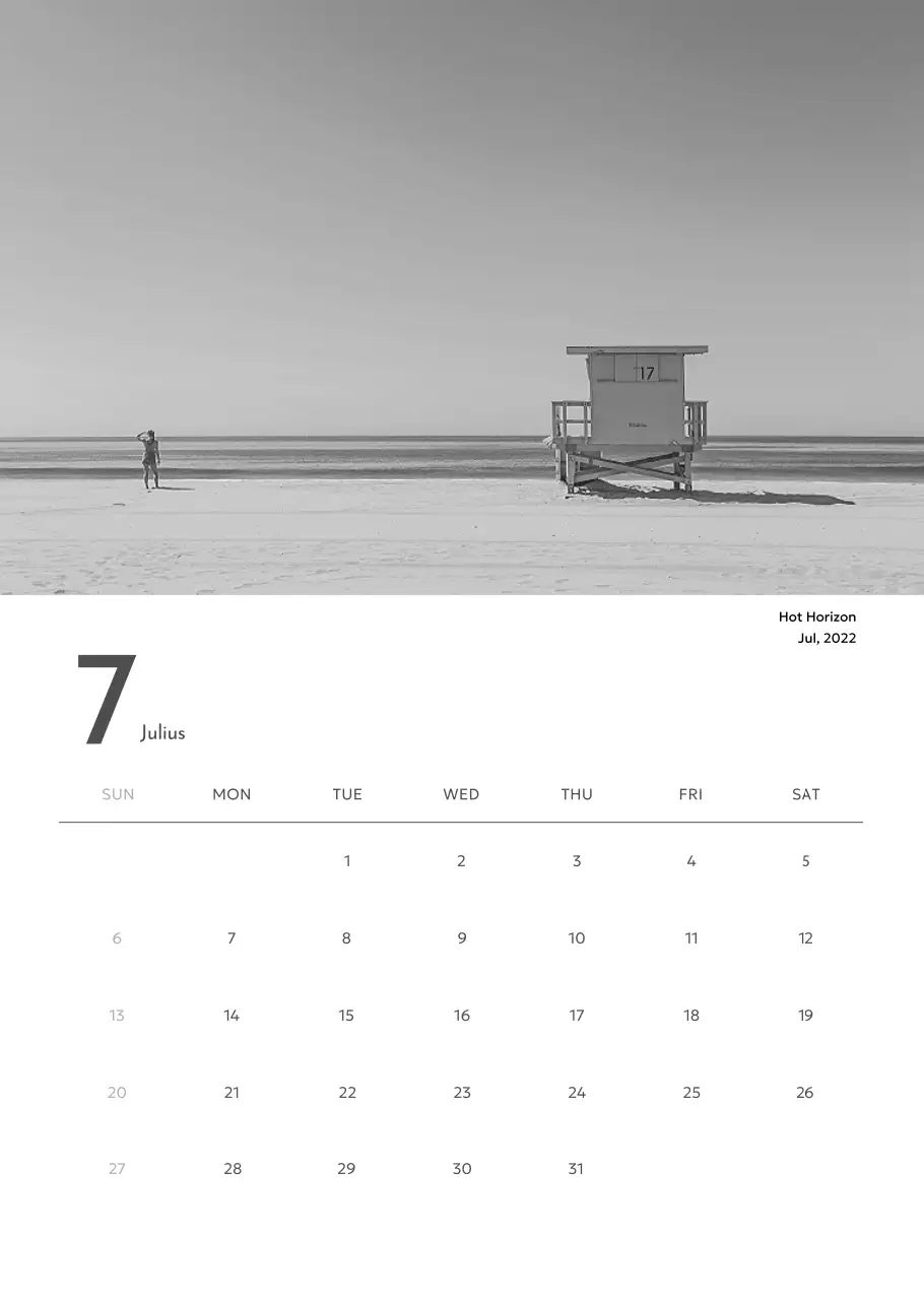 Kalender foto dengan nuansa perkotaan yang bersih