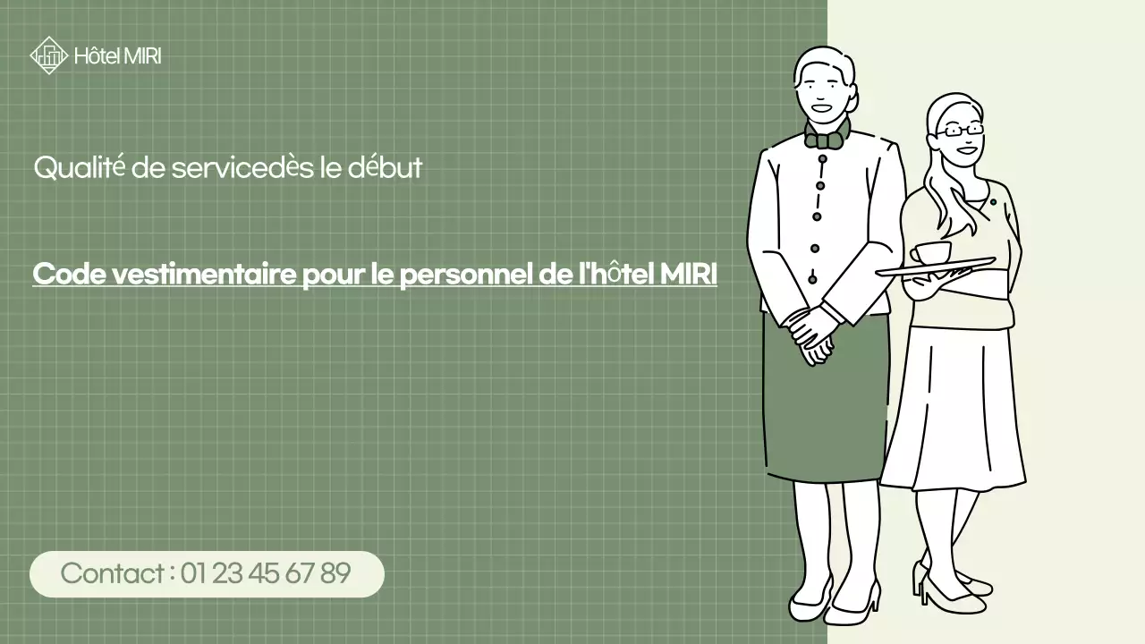 Formation du personnel au code vestimentaire kaki propre et soigné