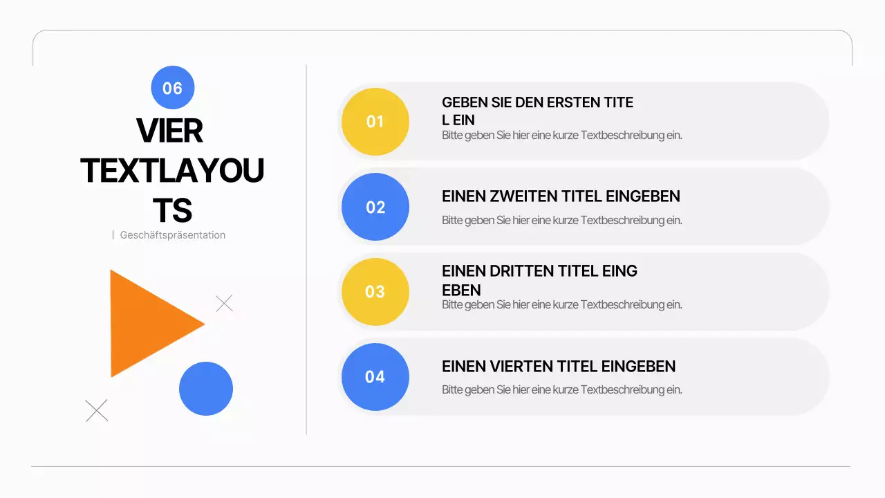 Ein einfacher Geschäftsplan in Weiß