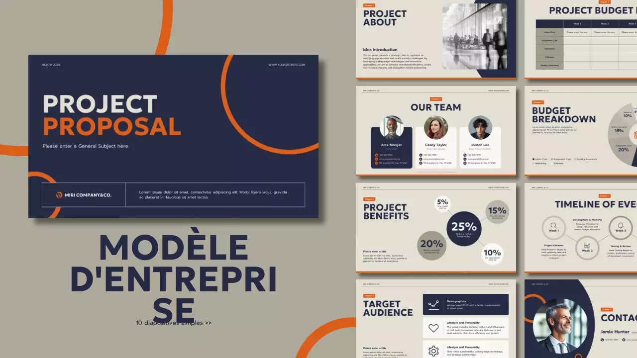 Présentation d'entreprise moderne de la marine