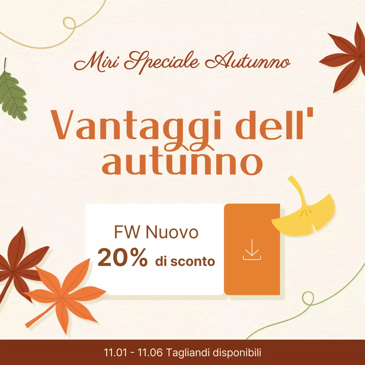 Arancione Semplice Sconto Offerta Promozione