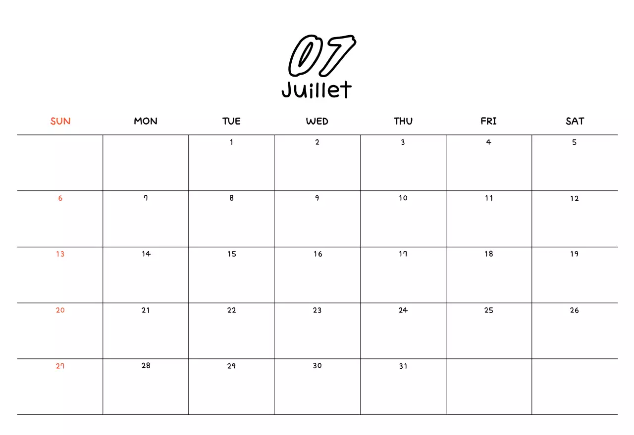 Calendrier jaune du Nouvel An
