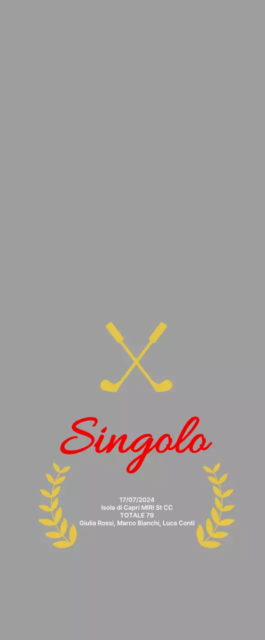 Targa da golf semplice