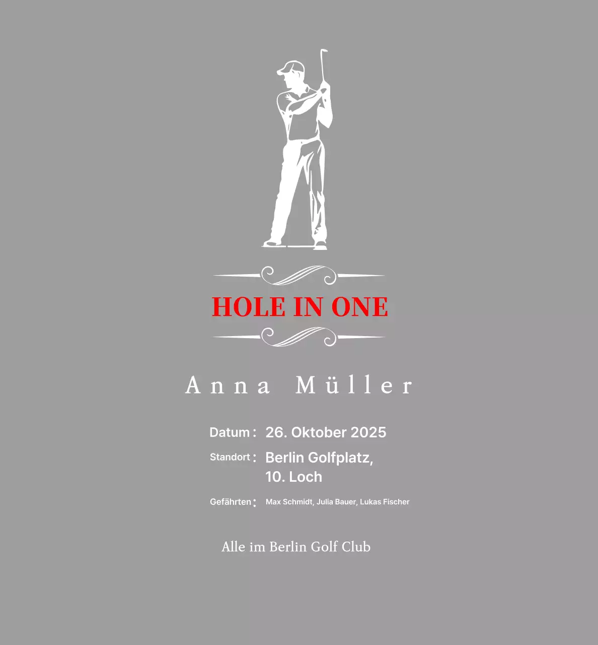 Klassische Golfplakette mit der Illustration eines Golfspielers