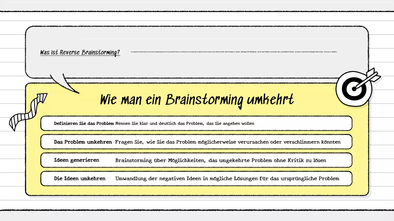 gelber Leitfaden für modernes Brainstorming