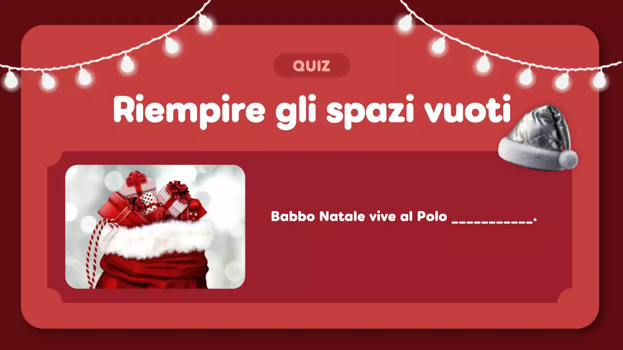 layout del quiz natalizio rosso di tendenza