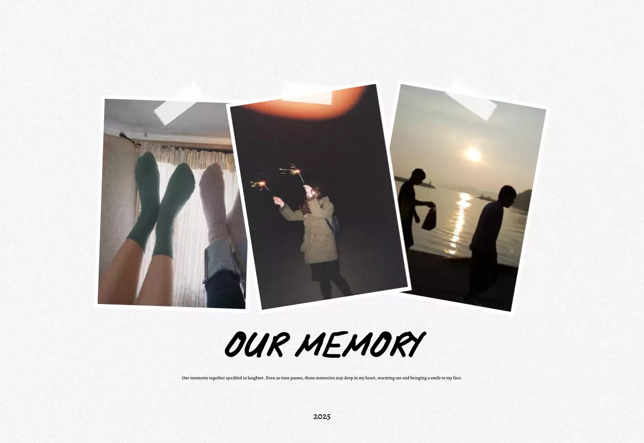 Kalender foto kenangan vintage dengan bingkai foto