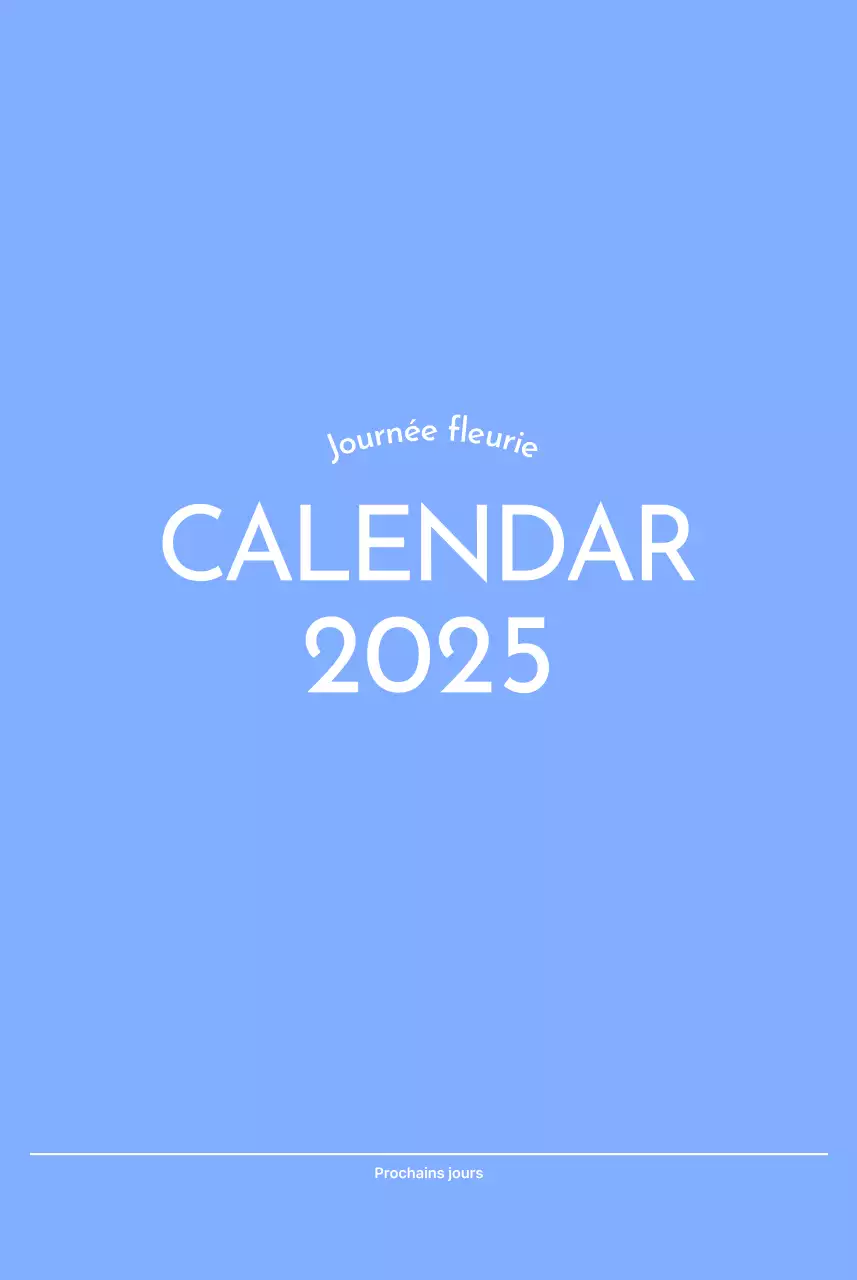 Calendrier photo de suivi des objectifs avec une touche de bleu