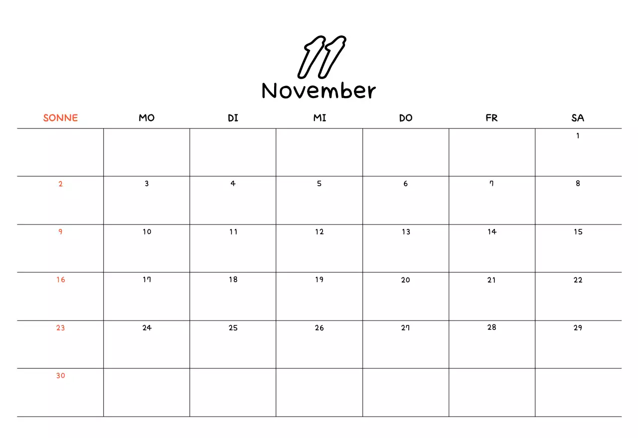 Gelber Neujahrskalender