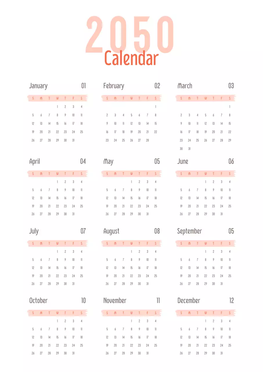 白 シンプル カレンダー 予定表 ポスター