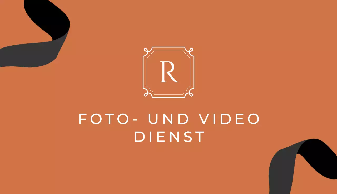 orangefarbene minimalistische Visitenkarte