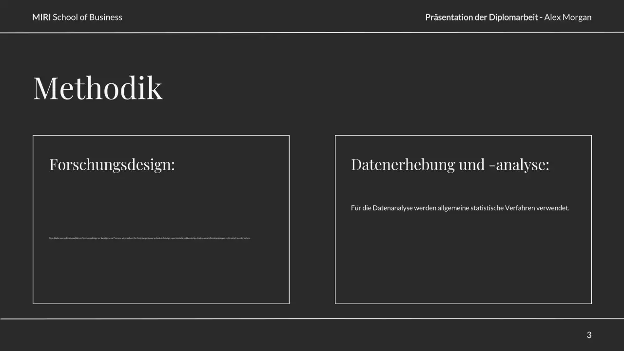 neutrale elegante Thesenpräsentation